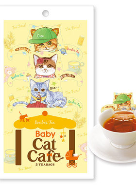 日本超可爱人气cat cafe猫咪狗狗红茶绿茶茶包