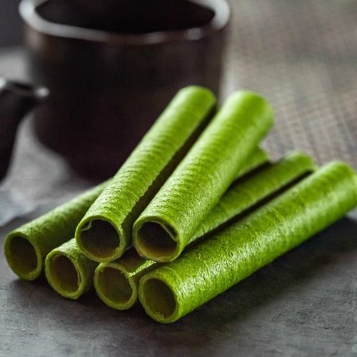 日本老铺抹茶蛋卷茶环