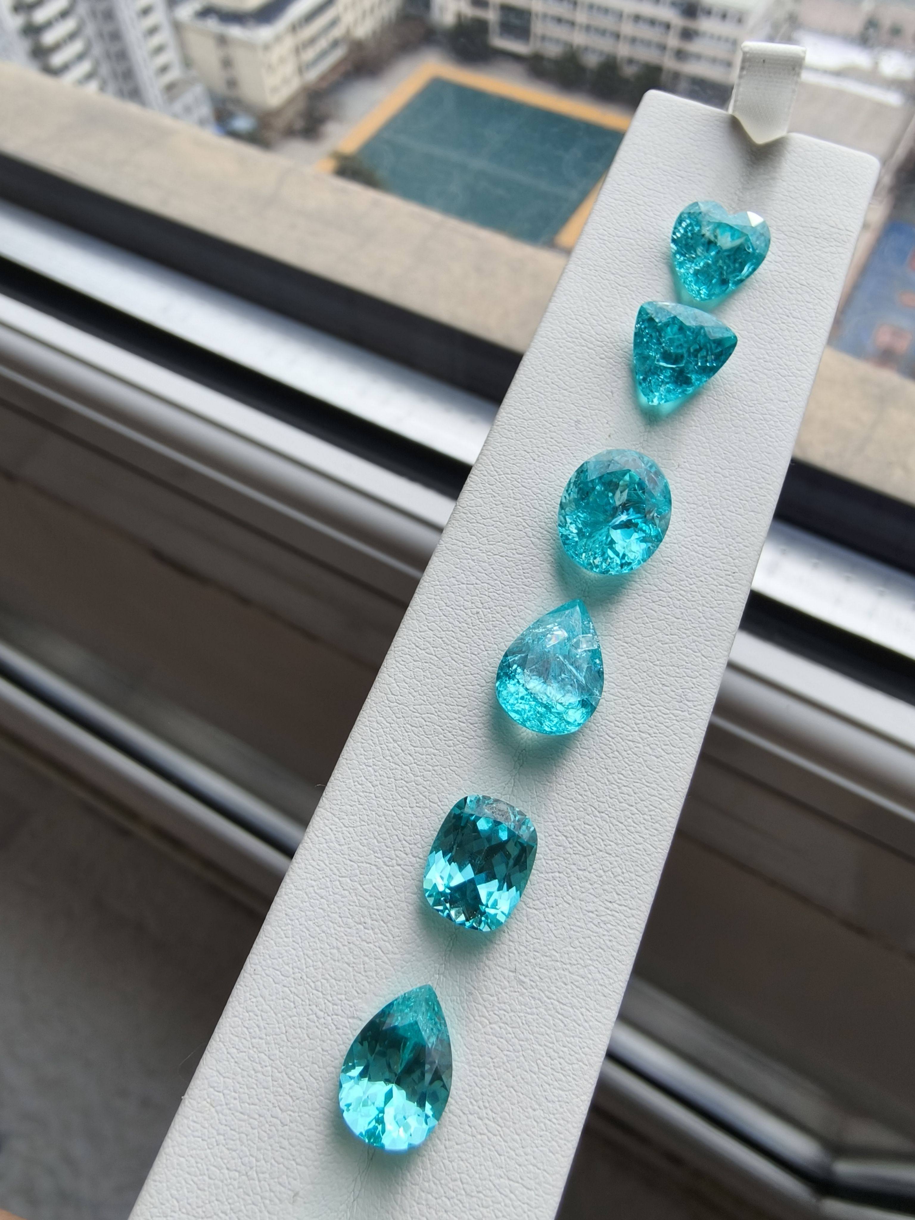 培育钇铝榴石帕拉伊巴色霓虹蓝电光蓝yag培育石榴石裸石合成人工