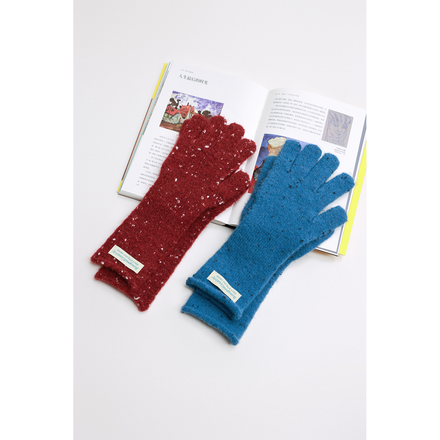 百搭保暖针织连指手套合集