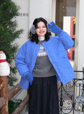 自然而蓝丨羊毛内里 显白 通勤易打理 宝蓝设计感外套 25冬季新品