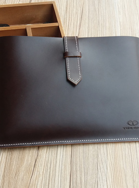 头层牛皮平板保护套适用于ipadprominiair真皮简约电脑包macbook皮套手工制作可定制