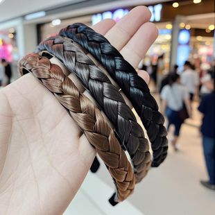 时尚带齿麻花辫子假发发箍头箍发卡压发发饰头饰编发头扣饰品