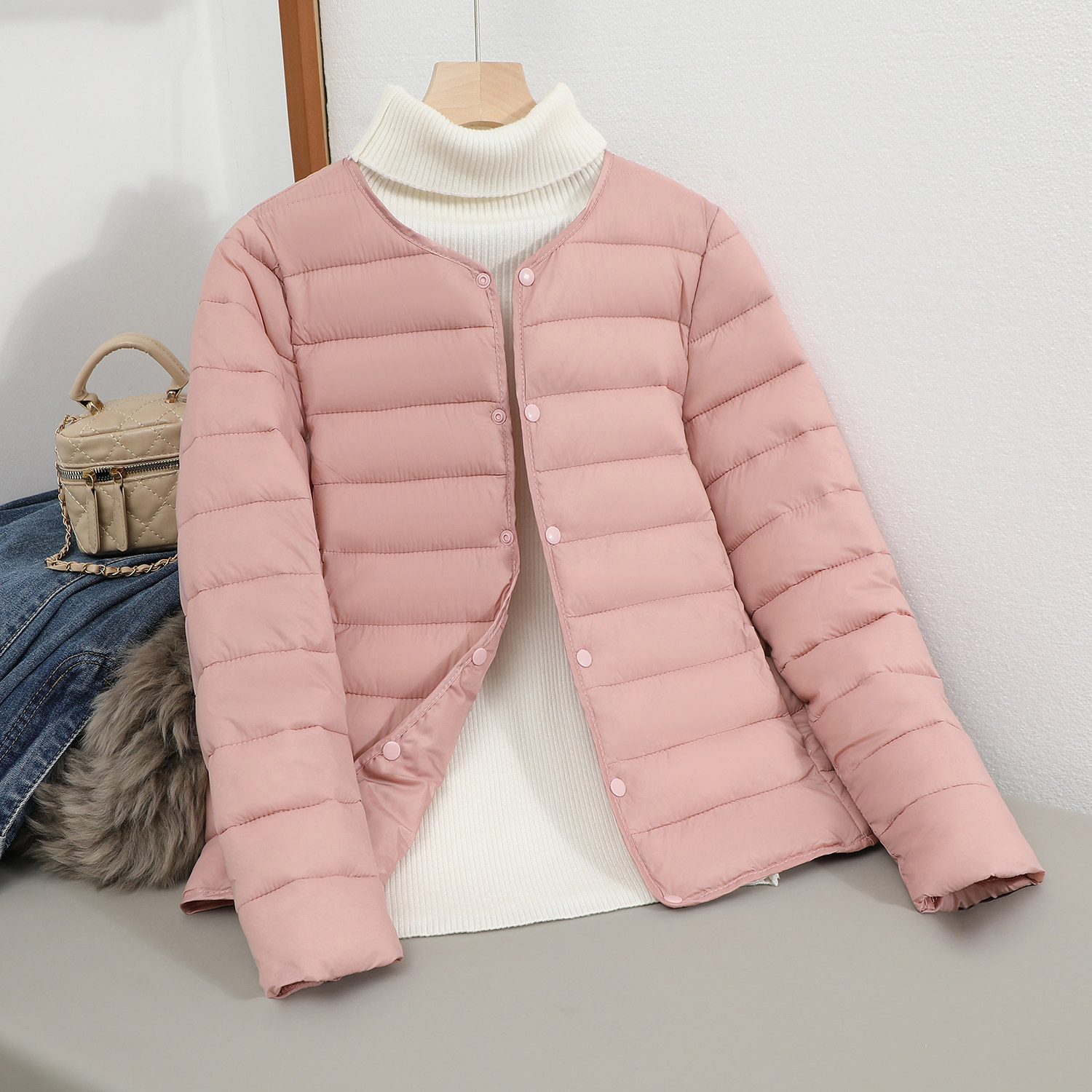 2025新款轻薄款羽绒服棉服女短款