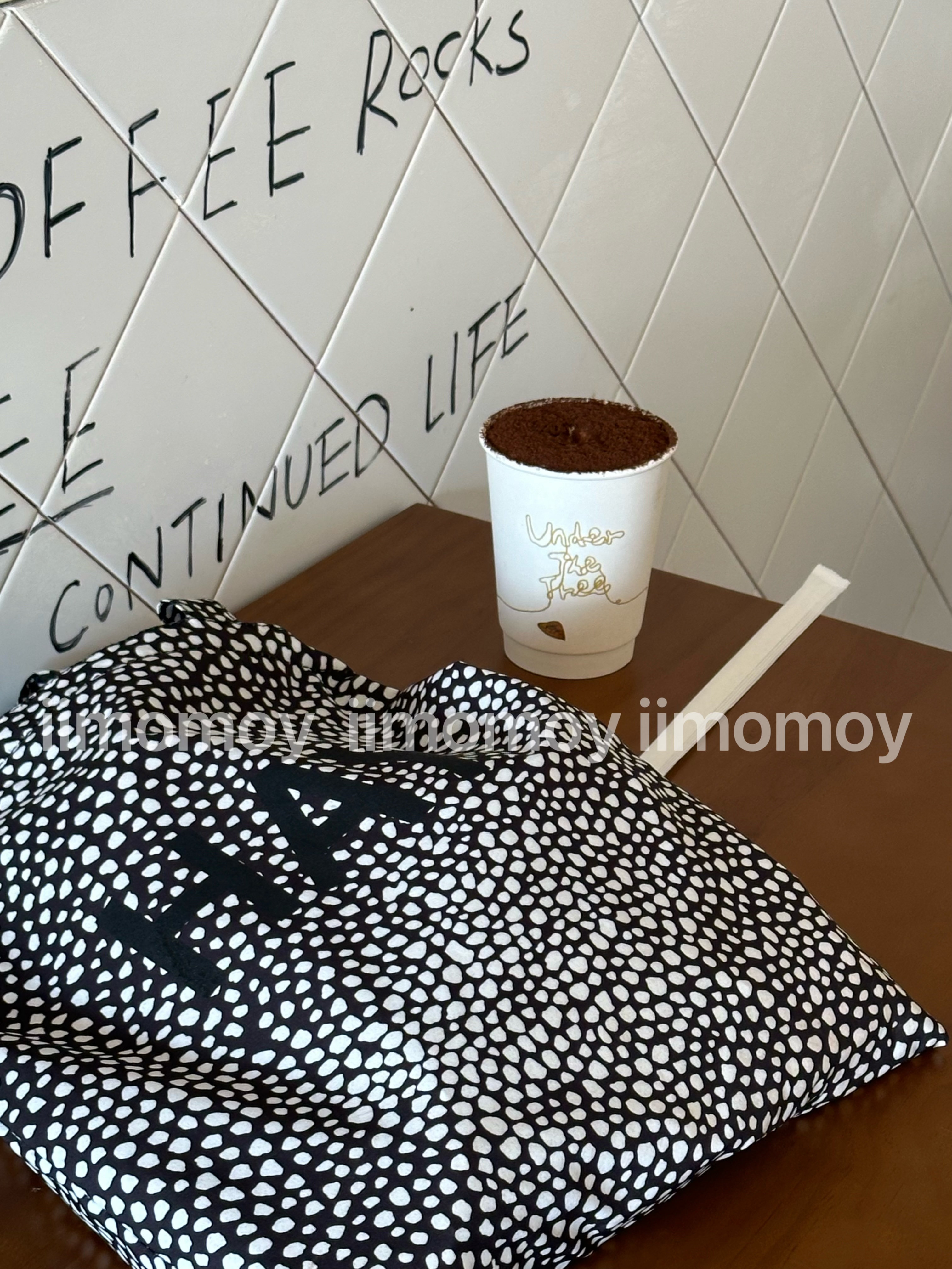 iimomoy韩国ins博主慵懒风字母简约百搭布袋点点单肩包购物布袋