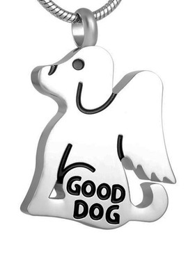欧美情侣钛钢项链掉色小狗形状