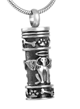 钛钢香水瓶圆形可打开骨灰盒吊坠