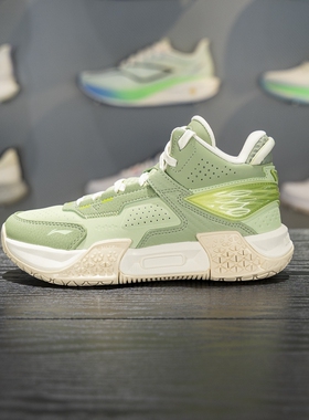 李宁儿童篮球鞋男大童2025冬季新款驰骋V2减震回弹运动鞋YKBV084