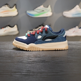 李宁潮跃板鞋男子2026新款简单舒适软弹经典休闲鞋运动鞋AGCW011