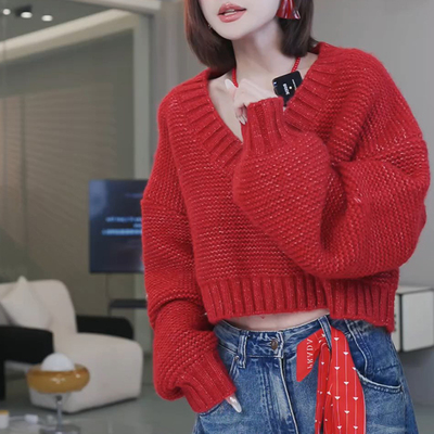 送运费险秋冬小个子上衣短款毛衣