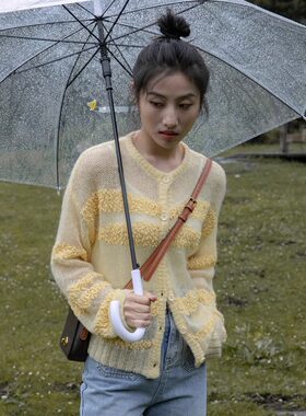 现货秒发镂空针织开衫薄款毛衣