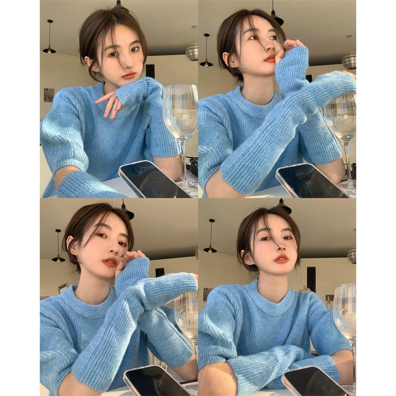 送运费险小众短袖毛衣加袖套
