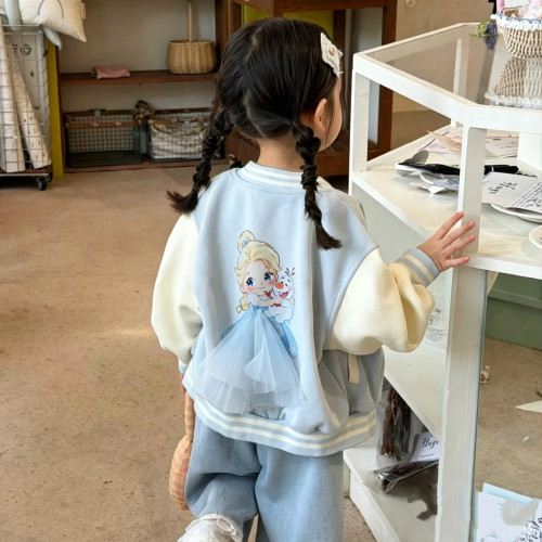 AM . 26秋～ 女童卡通艾莎棒球服洋气夹克