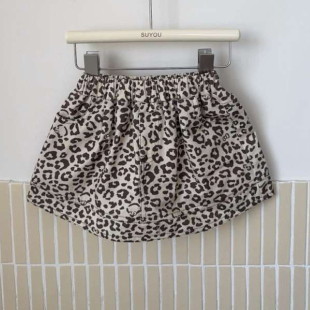 26夏 苏右 女童韩系豹纹短裙562108