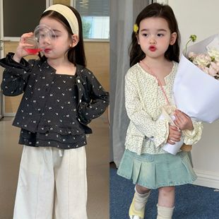 Opao 韩系碎花上衣两件套 6096女童2026春款
