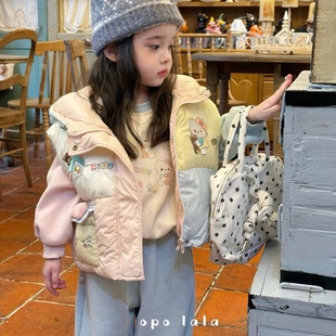 加绒卫裤 Opolala 加绒卫衣7082 女童连帽羽绒马甲7118 7081 25冬