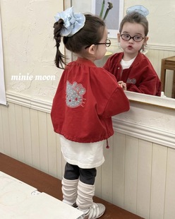 3005 小月亮女童套裝 打底衫 打底褲 2025秋卡通夾克外套3003 3006