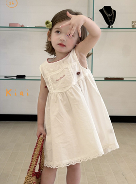 26夏 kiai 女童白色无袖连衣裙812008