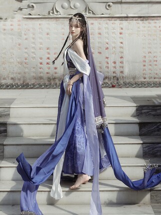 敦煌飞天女异域风西域少汉服西美人摄影演出服中国风舞蹈装表演服