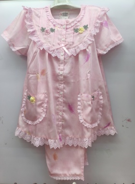 欣琦丝新款粉色莫代尔棉短袖长裤舒适家居服11519