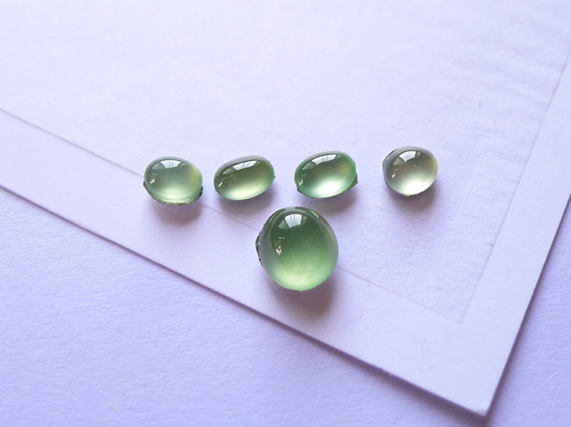 蓝蓝缅甸天然A货翡翠冰种起光满色蛋面玉石一手镶嵌手链