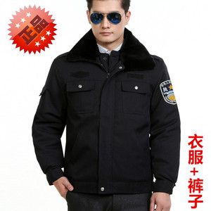 保安冬季夹克款套装防寒执勤服男