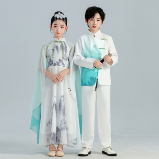 中小学生合唱服红歌比赛礼服爱国表演出服歌唱祖国演出服古筝表演