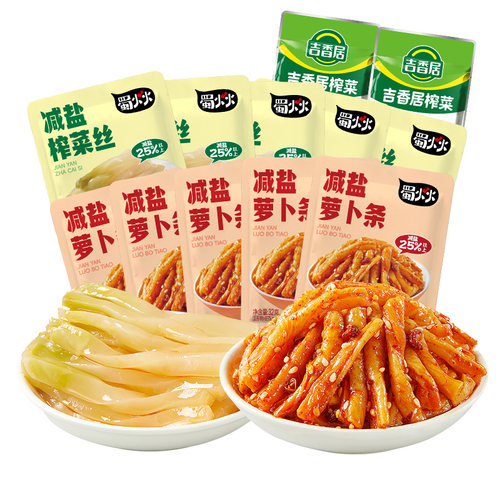 吉香居蜀火火减盐榨菜丝萝卜条