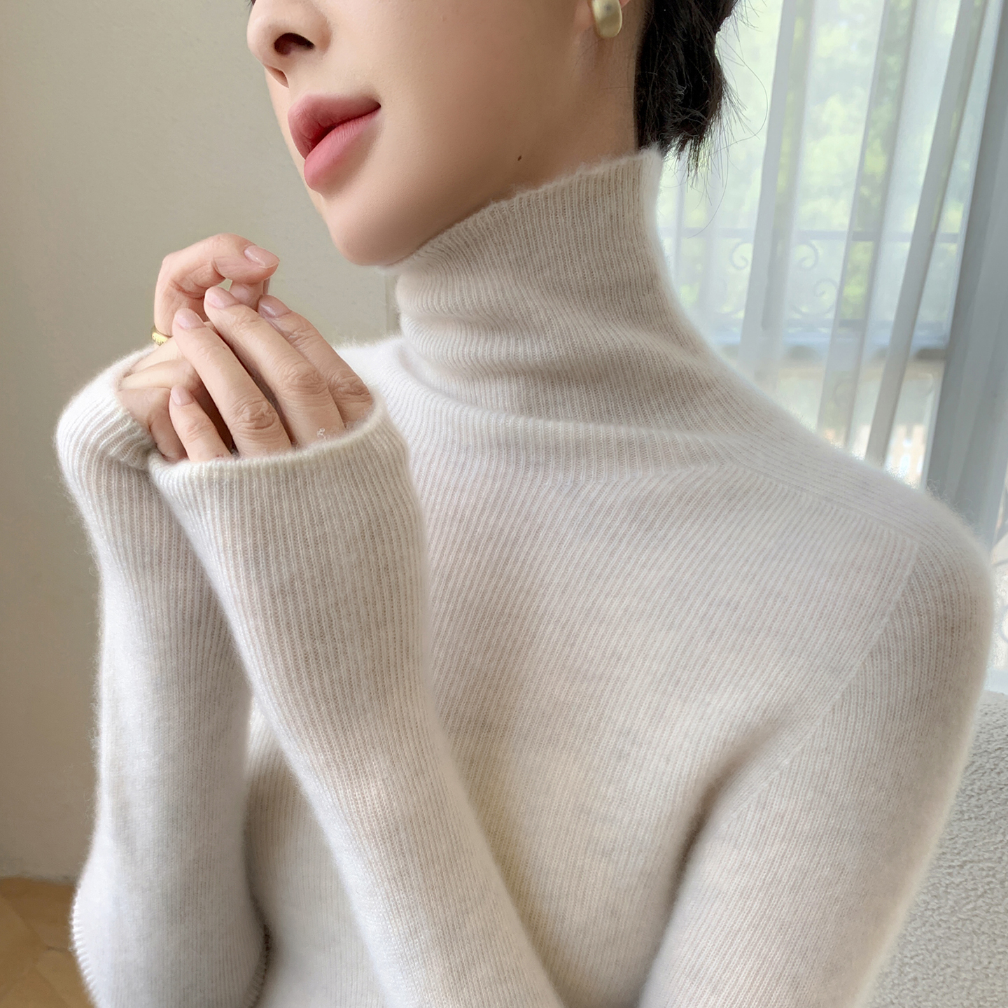 羊绒衫女秋冬内搭配大衣毛衣