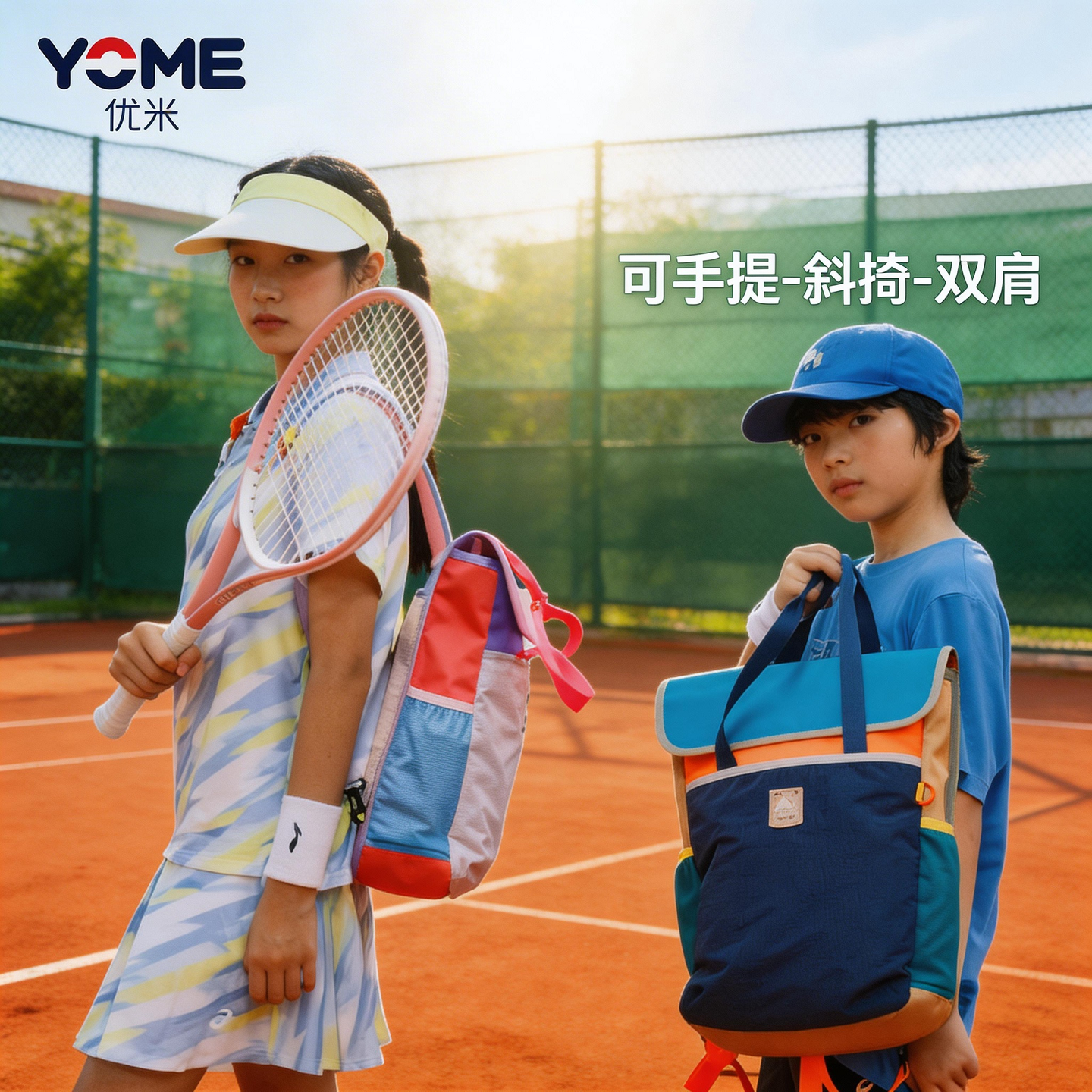 yome补习袋小学生手提轻便新款初中生大容量课外双肩儿童补课书包