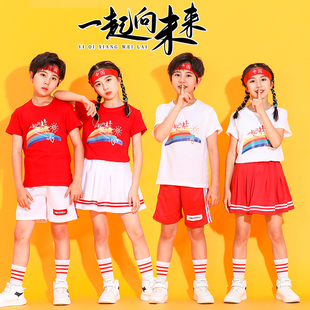 儿童拉拉队表演服中国风幼儿园舞蹈服中小学生运动会啦啦操演出服