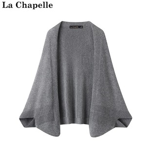 拉夏贝尔/La Chapelle秋冬款针织披肩女柔软开衫斗篷外搭宽松上衣