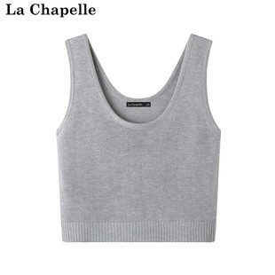 款 Chapelle秋季 内搭无袖 针织圆领吊带背心上衣女 新款 拉夏贝尔