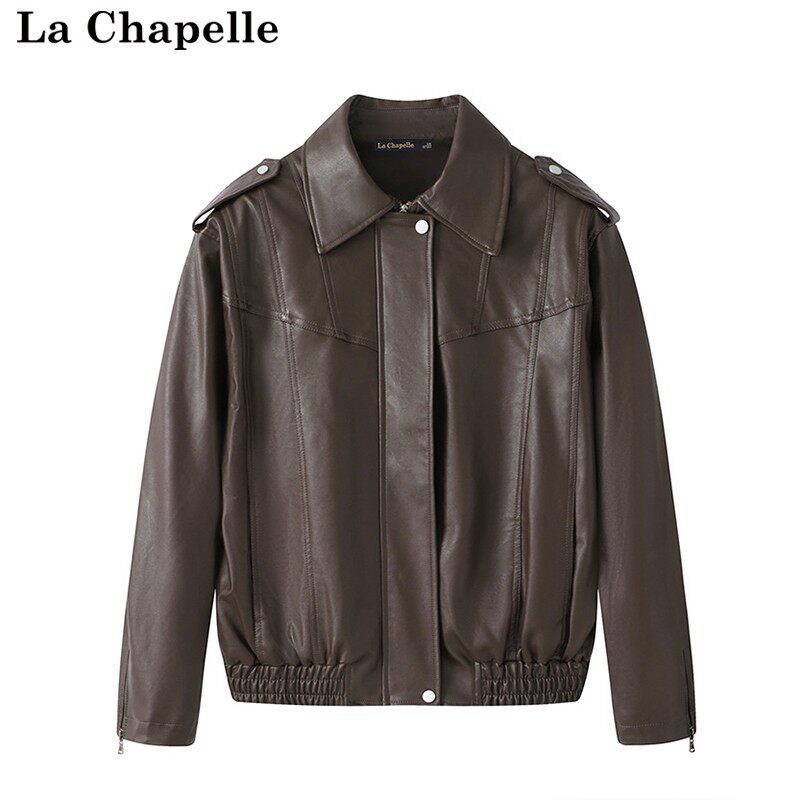拉夏贝尔/La Chapelle秋季2023新款宽松机车服复古皮衣夹克外套女属于什么档次？