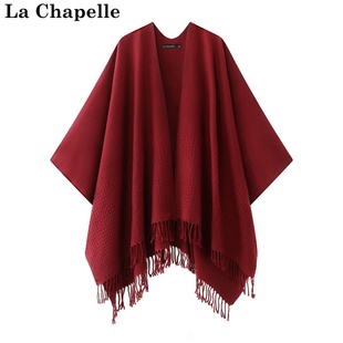 针织披肩女流苏斗篷旗袍外搭开衫 拉夏贝尔 加厚款 Chapelle冬季