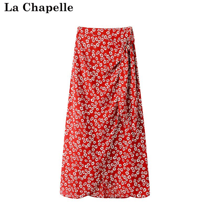 拉夏贝尔/La Chapelle夏季新款红色碎花半身裙女薄款不规则中长裙使用感如何?