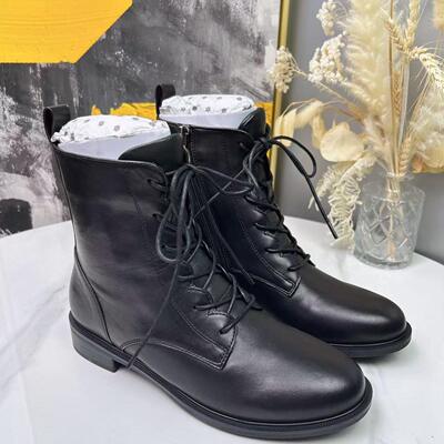 N专柜正品黑色羊皮单里马丁靴901C01 4/1