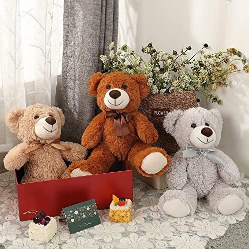 maogolan teddy bear bulk set of 3 stuffed bears in 3 colors
