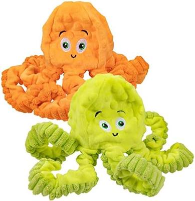 Pubialo Squeaky Dog Toys Octopus-2pcs Tug of War Dog Plush T