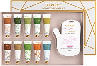 hand cream and hand mask gift set - 10 scented moisturizing