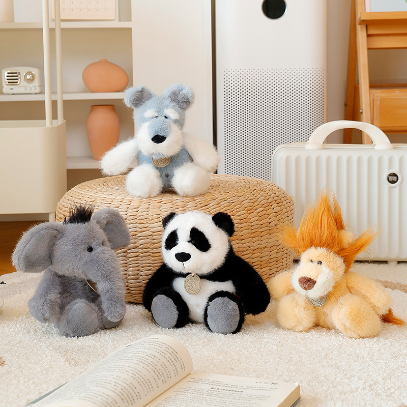 桌伴娃娃玩偶桌面摆件可爱毛绒玩具陪伴熊猫小象学习搭子生日礼物