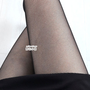 小网眼渔网黑色女网状丝袜夏季薄款连裤防勾丝超细无缝密网纱打底