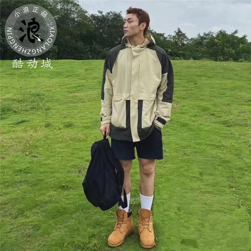 中款工装夹克外套阿迪达斯连帽