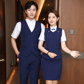 男正装 职业马甲女套装 夏空姐制服酒店餐饮前台工装 美容院工作服裙