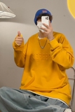 新款秋冬圆领港风大码宽松外套时尚套头卫衣XZ1415-2#W5512#，男装卫衣，星座301D-4(原星座1004-4）