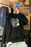 秋冬新款时尚大码港风圆领套头T恤卫衣男女款XZ1415-2#W5515#，男装卫衣，星座301D-4(原星座1004-4）