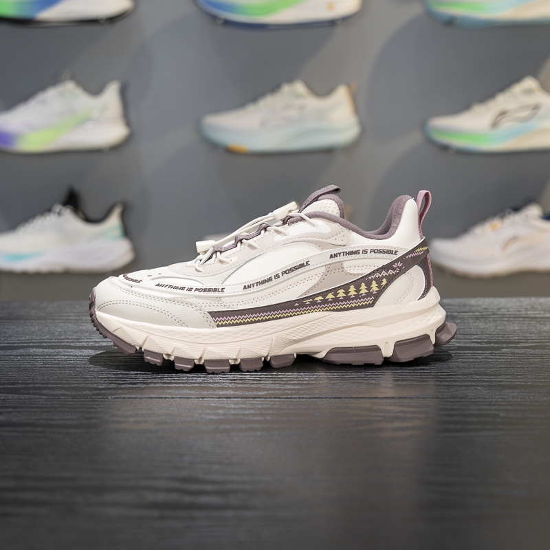 李宁2025冬季新款男女大童启悦2加绒保暖减震回弹童休闲鞋YKCV160