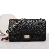 2025夏季 新品 小香风山茶花进口真皮包包