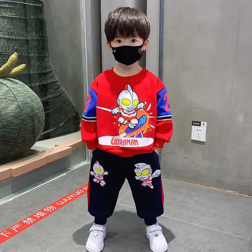 童装男童奥特曼卫衣套装春装衣服