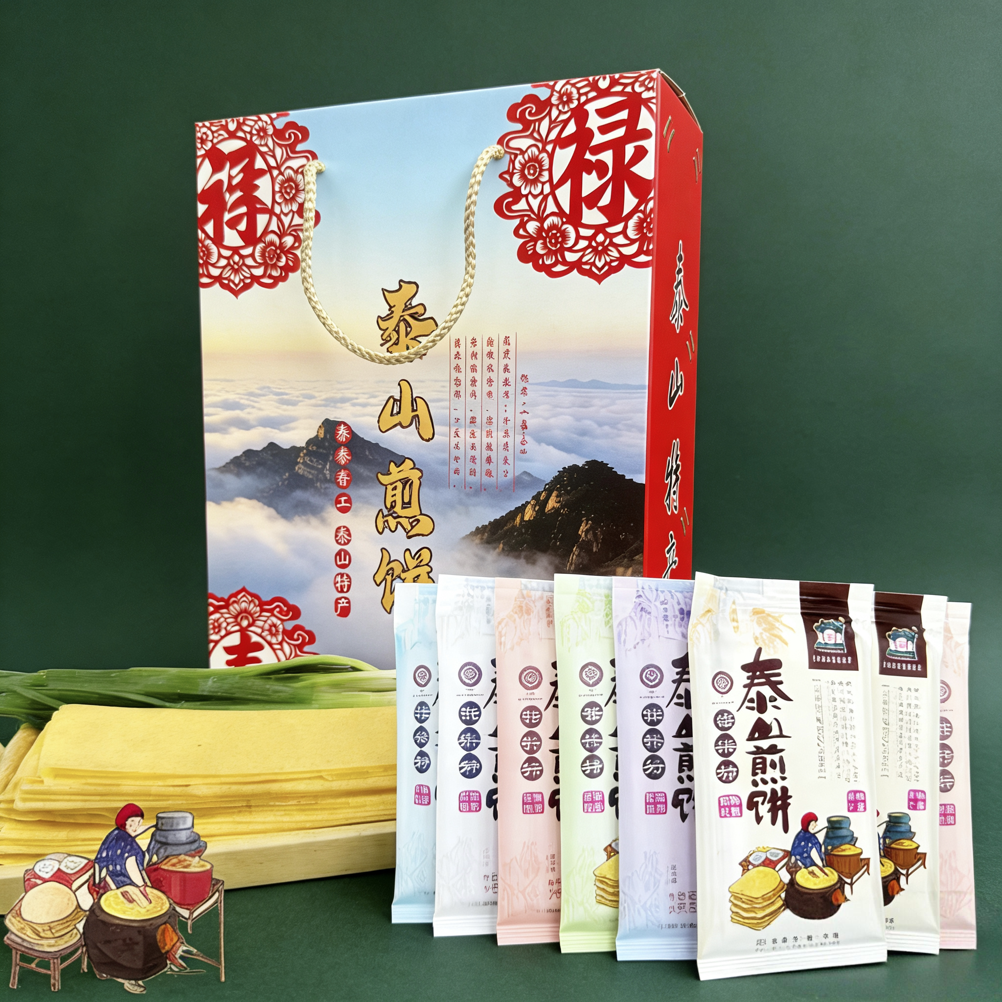 手工杂粮山东特产小米煎饼0添加